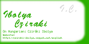 ibolya cziraki business card