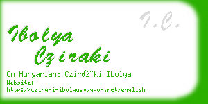 ibolya cziraki business card